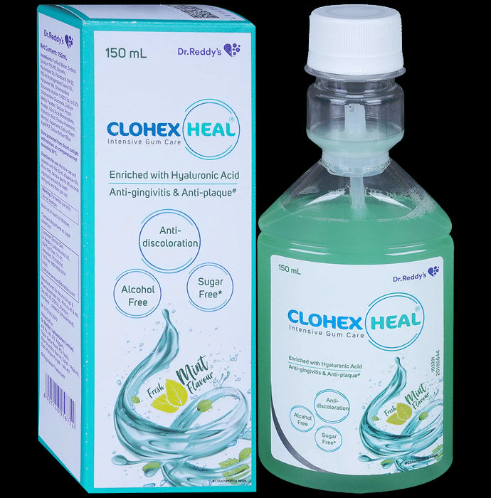 Clohex Heal Mouth Wash Mint Alcohol & Sugar Free - Nibasu