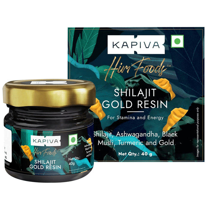 Kapiva Shilajit Gold Resin with Ashwagandha, Black Musli & Gokshura | For Stamina & Energy - Nibasu