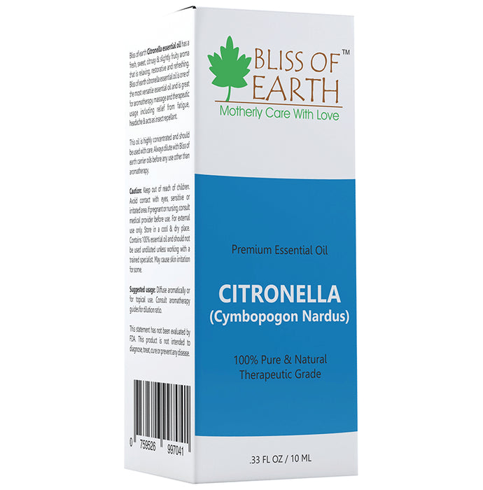 Bliss of Earth Citronella Premium Essential Oil - Nibasu