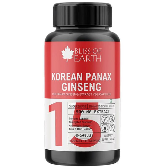 Bliss of Earth Korean Red Panax 500mg Capsule - Nibasu