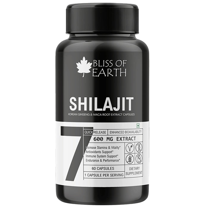 Bliss of Earth Shilajit 600mg Capsule - Nibasu