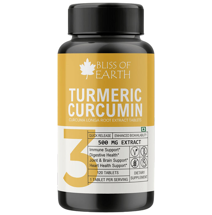 Bliss of Earth Turmeric Curcumin 500mg Tablet - Nibasu