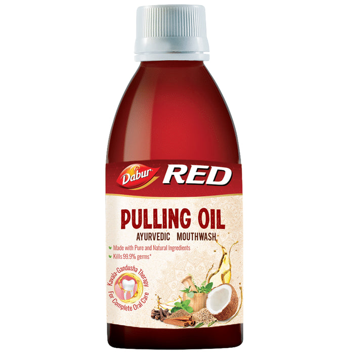 Dabur Red Pulling Oil Ayurvedic Mouth Wash | For Complete Oral Care - Nibasu