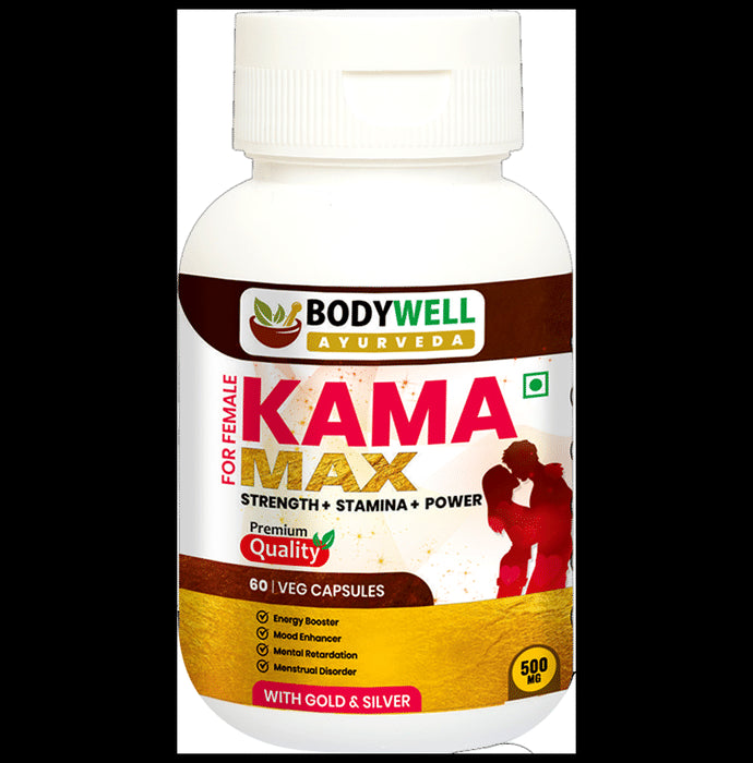 BodyWell KamaMAX Female with Gold Veg. Capsule (60 Each) - Nibasu