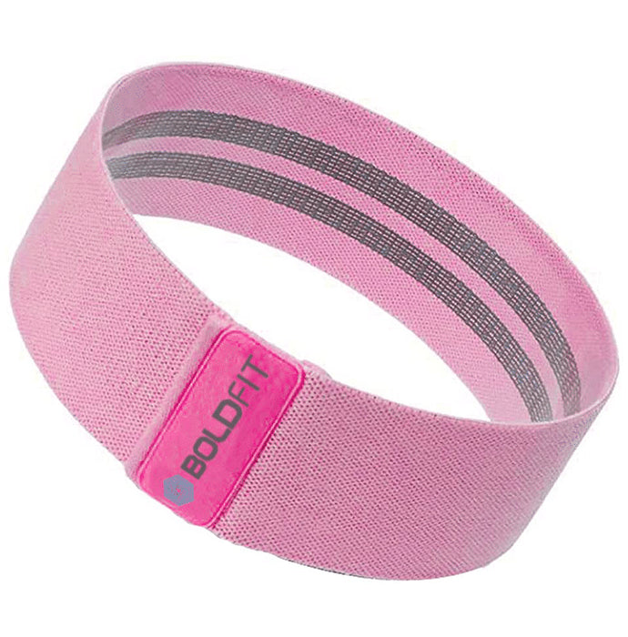 Boldfit Fabric Resistance Band Pink Medium - Nibasu