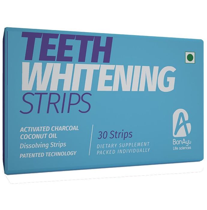 BonAyu Teeth Whitening | With Activated Charcoal & Coconut Oil | Strip - Nibasu