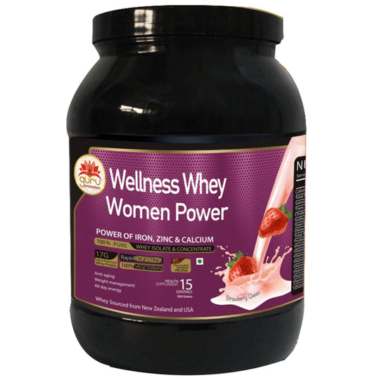 Guru Prasadam Wellness Whey Women Power Strawberry Queen - Nibasu
