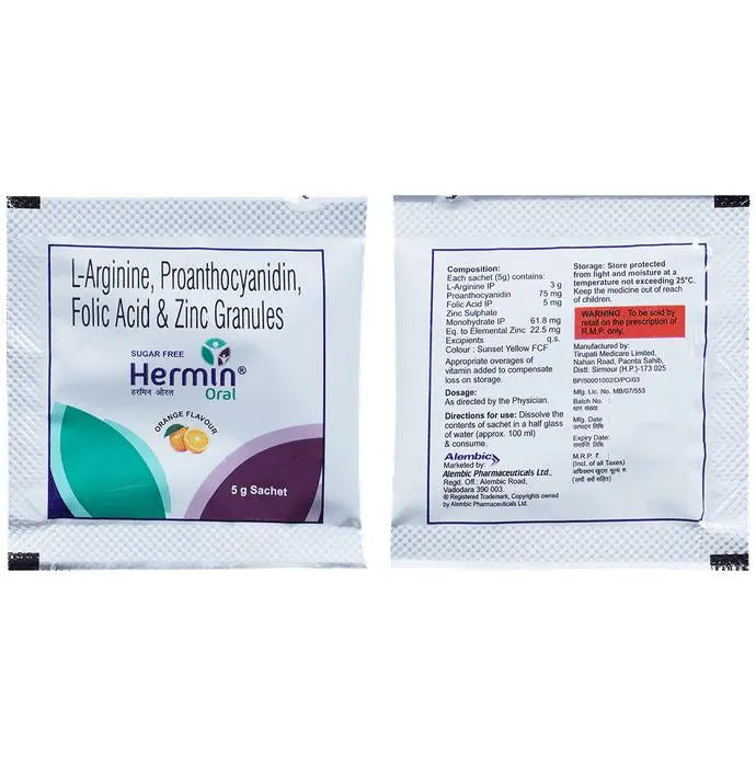 Hermin Orange Sugar Free Oral Sachet - Nibasu