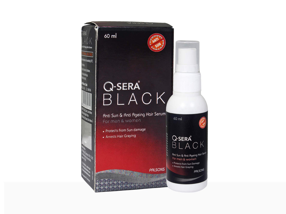 Q-Sera Black Anti-Sun & Anti-Ageing Hair Serum 60ml - Nibasu