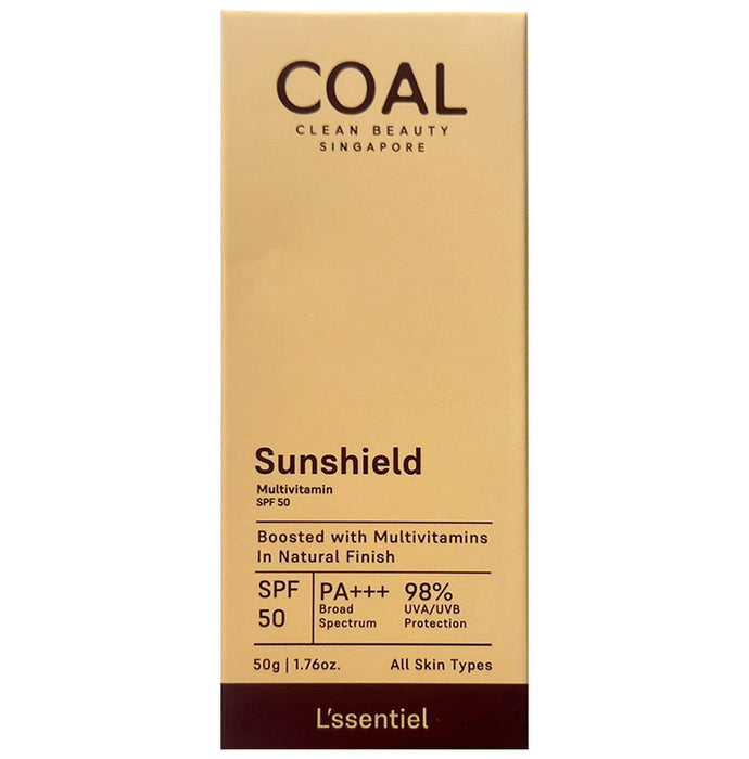 Coal Clean Beauty Sunshield Multivitamin SPF 50 PA+++ Sunscreen - Nibasu