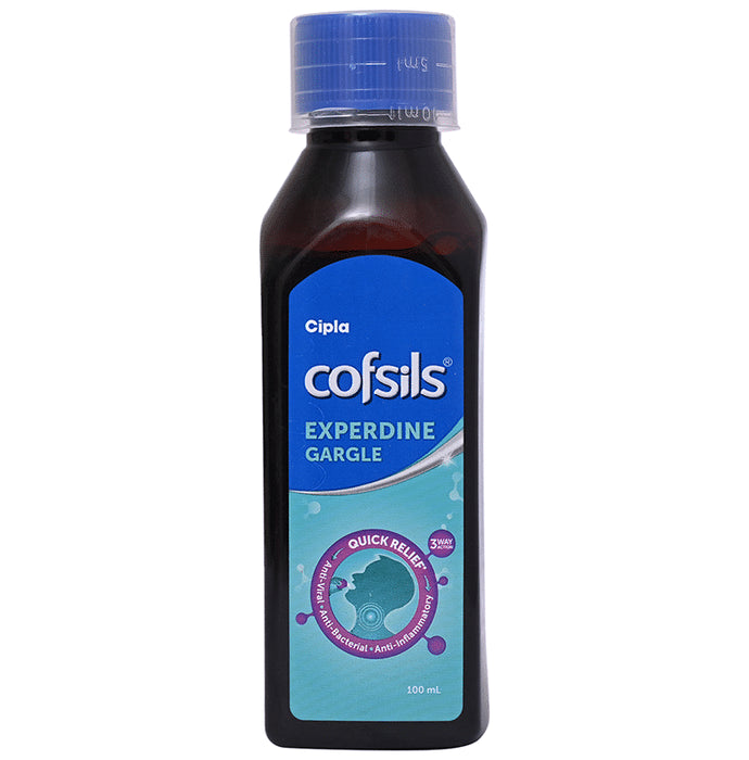 Cofsils Experdine Gargle | Mouth Wash for Sore throat, Flu, Cold, Tonsils, Throat Pain Gargle - Nibasu