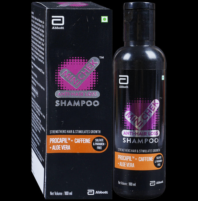 Minichek Anti-Hair Loss Shampoo with Procapil, Caffeine & Aloe Vera | Sulphate & Paraben-Free - Nibasu