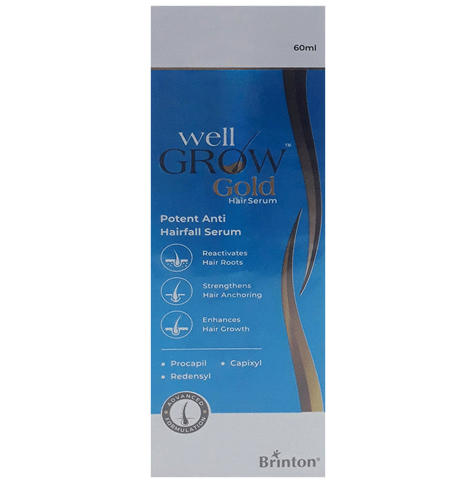 Well Grow Gold Anti-Hairfall Hair Serum for Hair Care & Hair Growth - Nibasu