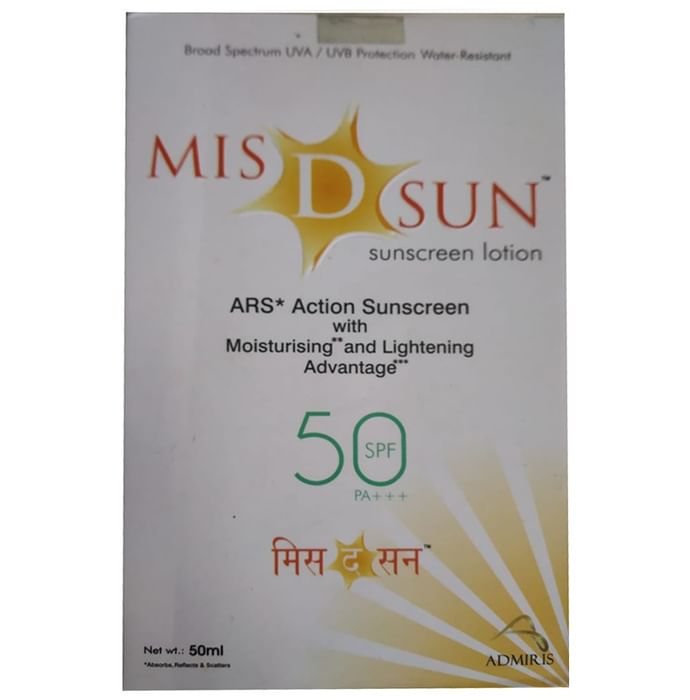 Mis D Sun Sunscreen Lotion SPF 50 PA+++ - Nibasu