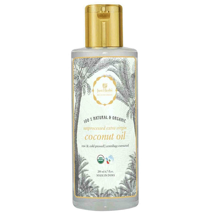 Just Herbs 100% Natural & Organic Unprocessed Extra Virgin Coconut Oil - Nibasu
