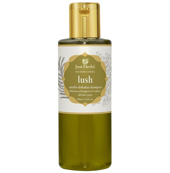 Just Herbs Lush Methi-Shikakai Shampoo - Nibasu