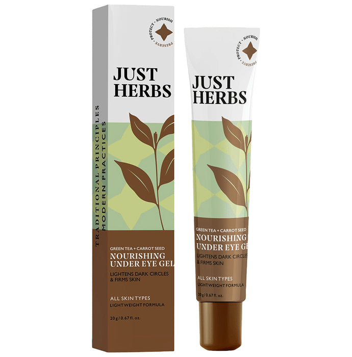 Just Herbs Nourishing Under Eye Gel Green Tea + Carrot seed - Nibasu