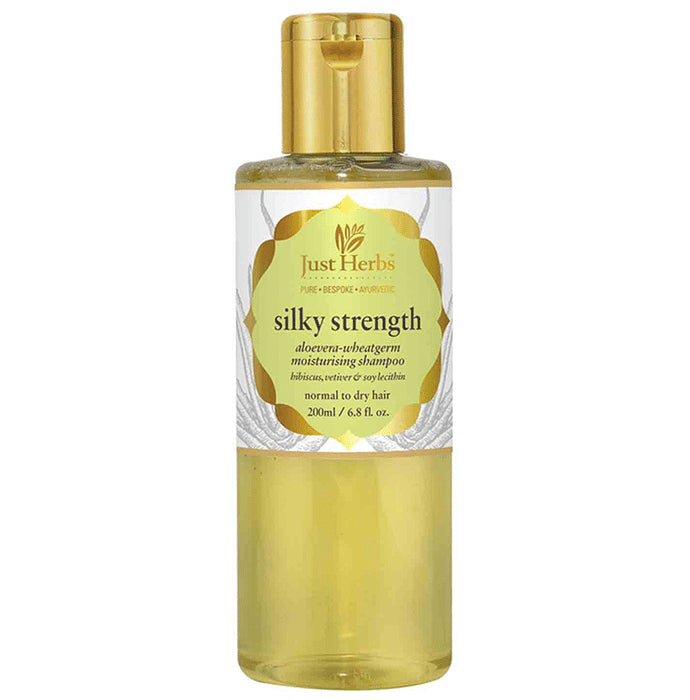 Just Herbs Silky Strength Aloevera-Wheatgerm Moisturising Shampoo - Nibasu