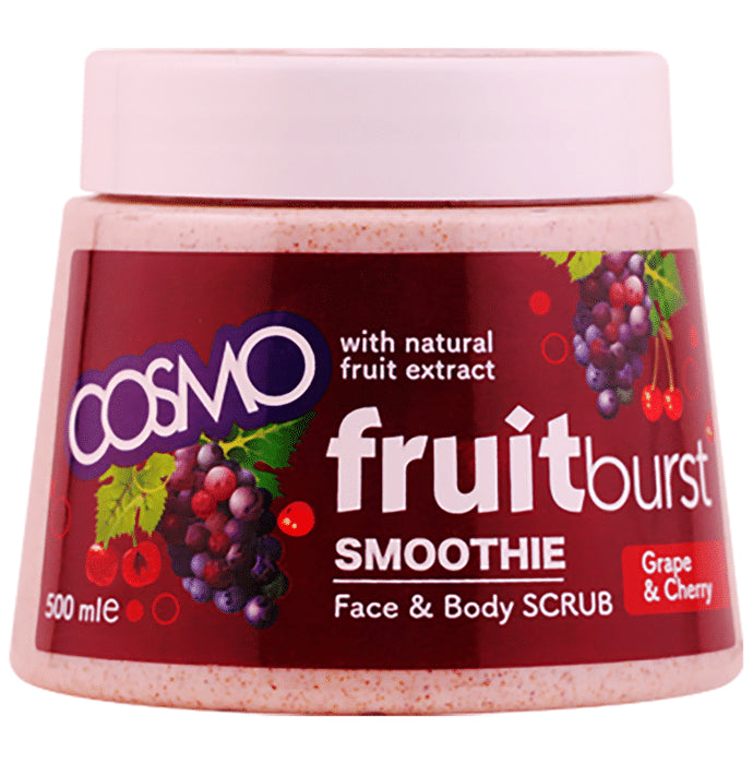 Cosmo Fruit Burst Smoothie Face & Body Scrub Grape & Cherry - Nibasu