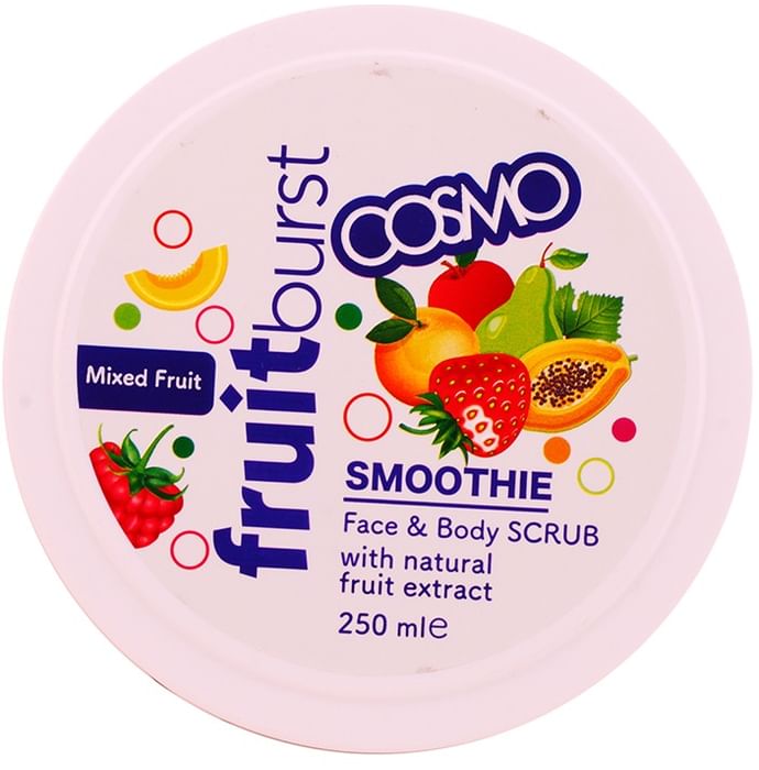 Cosmo Fruit Burst Smoothie Face & Body Scrub Mixed Fruit - Nibasu