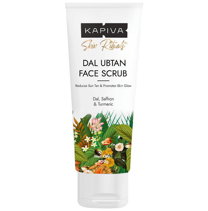 Kapiva Dal Ubtan Face Scrub | For Cleansing & Exfoliation | with Saffron & Turmeric | - Nibasu