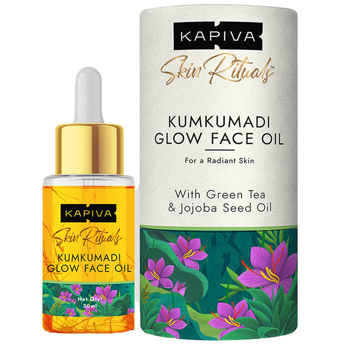 Kapiva Kapiva Kumkumadi Glow Face Oil (30 ml) | For Glowing Skin | Helps Reduce Dark Spots & Pigmentation Oil - Nibasu