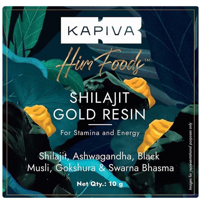 Kapiva Shilajit Gold Resin with Ashwagandha, Black Musli & Gokshura | For Stamina & Energy - Nibasu