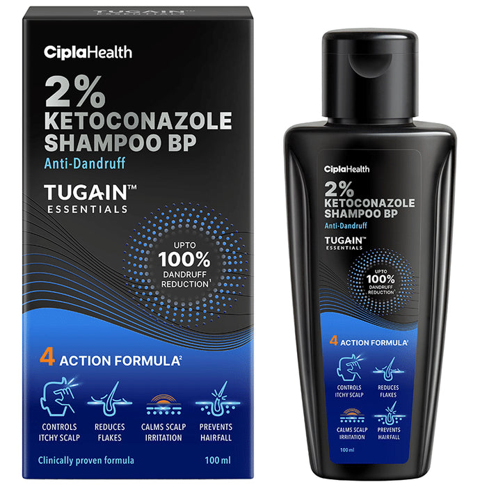 Tugain Essentials 2% Ketoconazole Anti Dandruff Shampoo - Nibasu