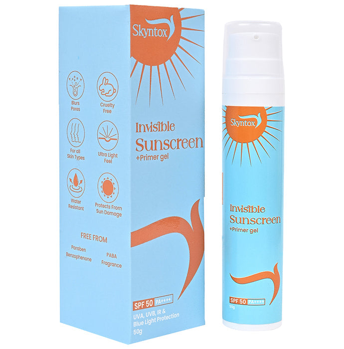 Skyntox Invisible Sunscreen + Primer Cream SPF 50 PA++++ - Nibasu