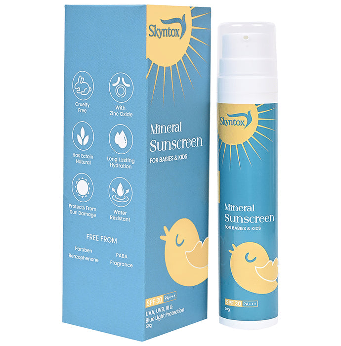 Skyntox Mineral Sunscreen For Babies & Kids SPF 30 PA+++ Cream - Nibasu