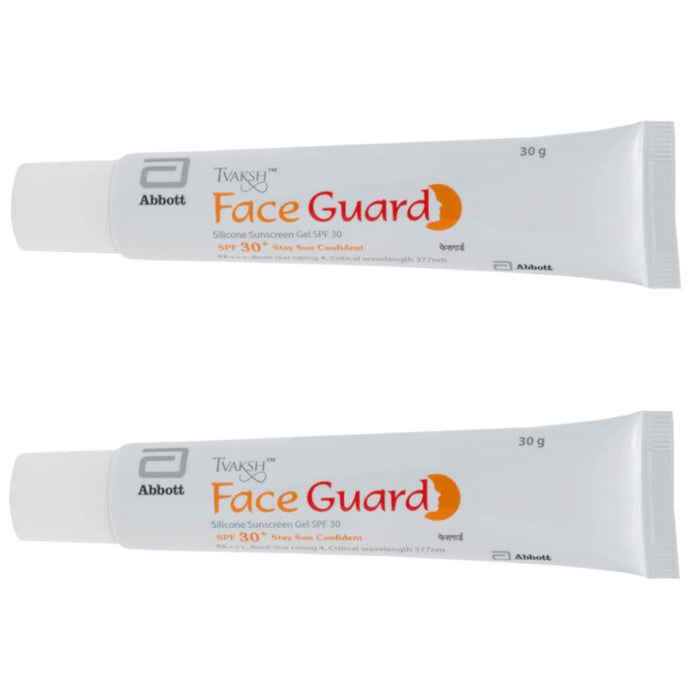 Tvaksh Face Guard Silicone Sunscreen Gel (30gm Each) SPF 30+ - Nibasu