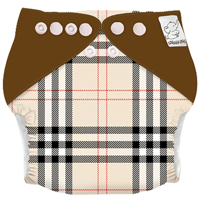 Snugkins New Age Reusable, Waterproof & Washable Cloth Diapers for Babies (0-2 years) Contains 1 Diaper, 1 Wet-Free Organic Cotton Prefold Pad and 1 Booster Pad - Nibasu