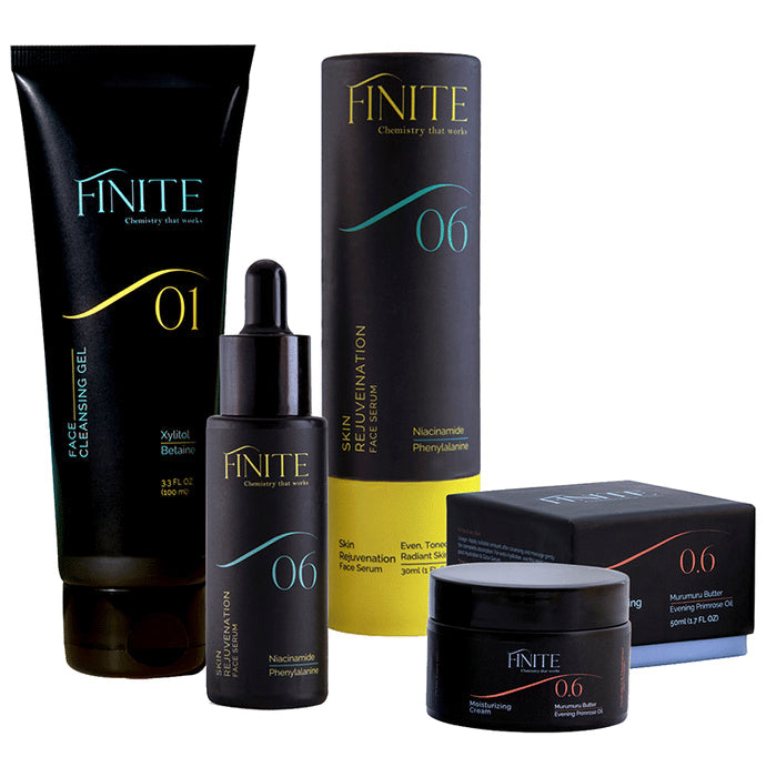 Finite Combo Pack of Moisturizing Cream (50ml), Skin Rejuvenation Face Serum (30ml) & Face Cleansing Oil (100ml) - Nibasu