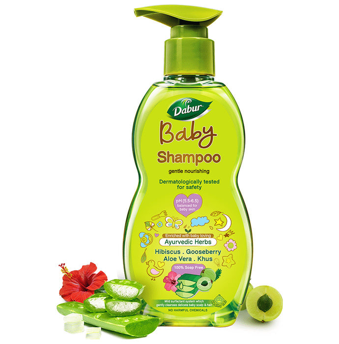Dabur Baby Shampoo with Ayurvedic Herbs | For Baby's Delicate Hair & Scalp - Nibasu