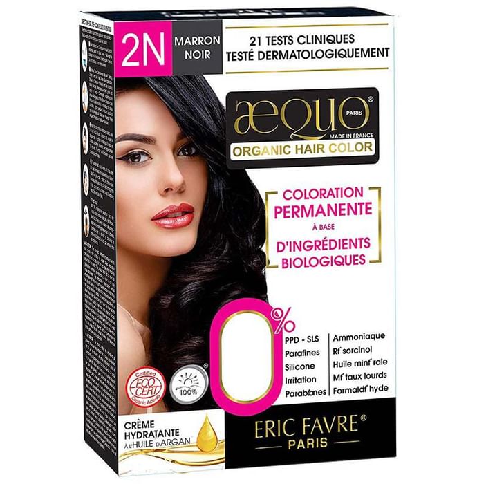 Aequo Organic Hair Color Blackish Brown 2N - Nibasu