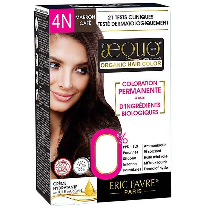 Aequo Organic Hair Color Medium Brown 4N - Nibasu