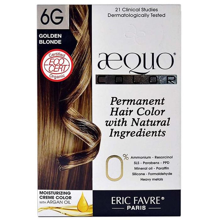 Aequo Permanent Hair Color with Natural Ingreidents Golden Blonde - Nibasu