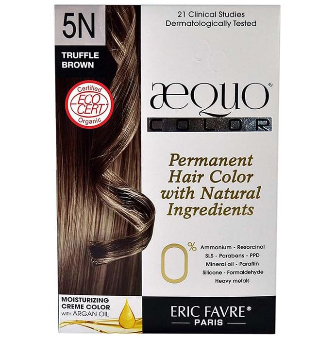 Aequo Permanent Hair Color with Natural Ingreidents Truffle Brown 5N - Nibasu