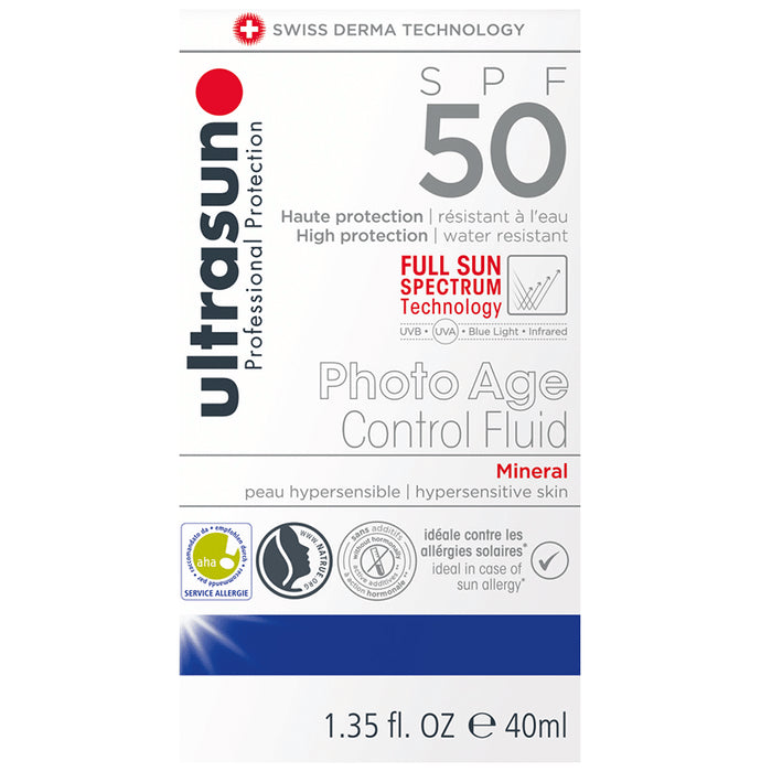 Ultrasun Photo Age Control Fluid Sunscreen SPF 50 Mineral - Nibasu