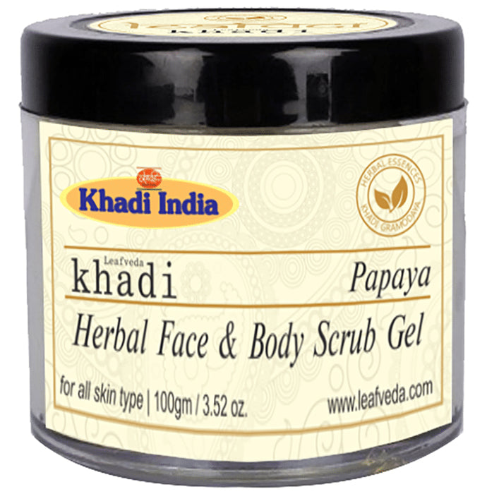 Khadi Leafveda Papaya Face & Body Scrub Gel - Nibasu