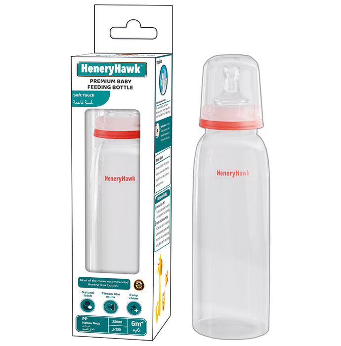 HeneryHawk Soft Touch Anti-Colic BPA Free Round Shoulder Slim Neck Feeding Bottle - Nibasu