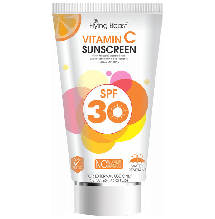Flying Beast SPF 30 Vitamin C Sunscreen Cream - Nibasu