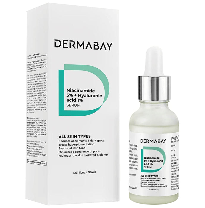 Dermabay Niacinamide 5% + Hyaluronic Acid 1% Serum - Nibasu