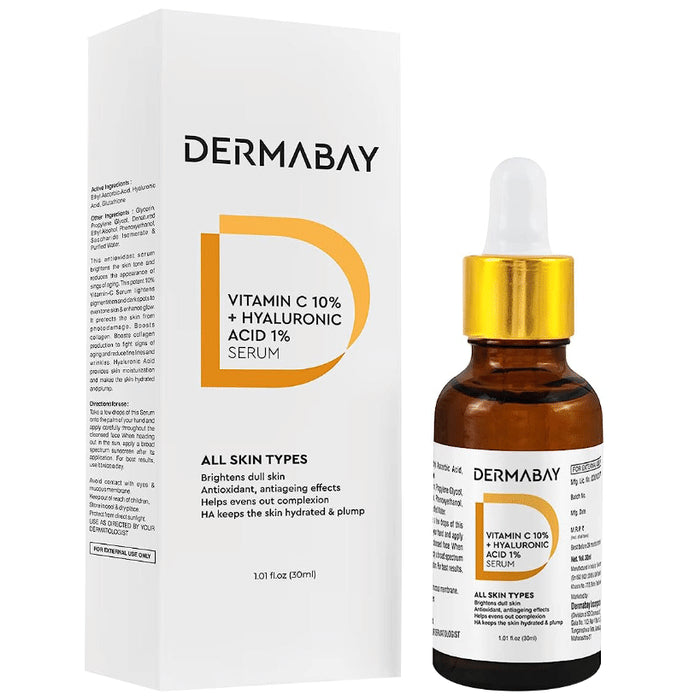 Dermabay Vitamin C 10% + Hyaluronic acid 1% Serum - Nibasu