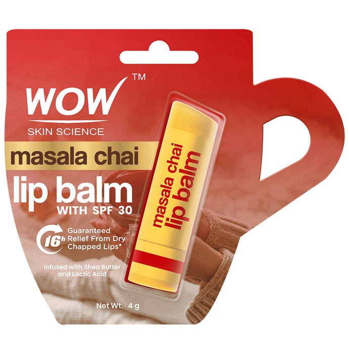 WOW Life Science Masala Chai Lip Balm with SPF 30 - Nibasu