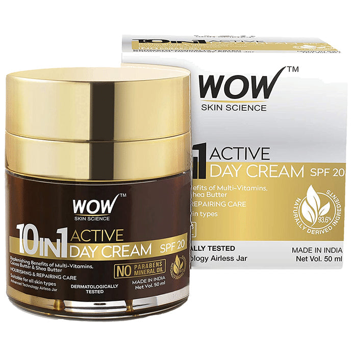 WOW Skin Science 10 In 1 Active Day Cream SPF 20 - Nibasu