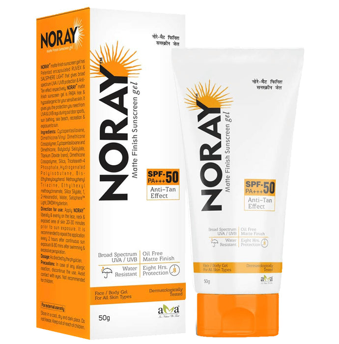 Noray Matte Finish Sunscreen Gel SPF 50 PA+++ - Nibasu