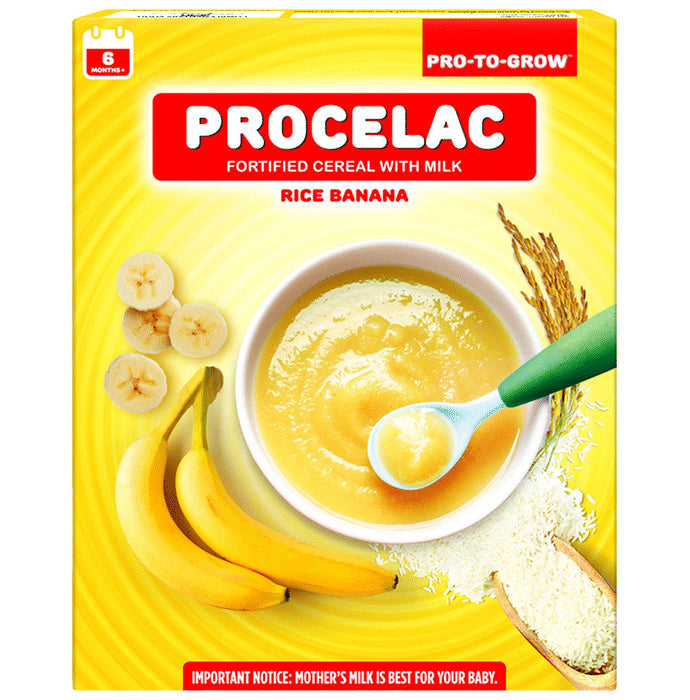Pro-To-Grow Procelac Fortified Cereal with Milk Rice Banana - Nibasu