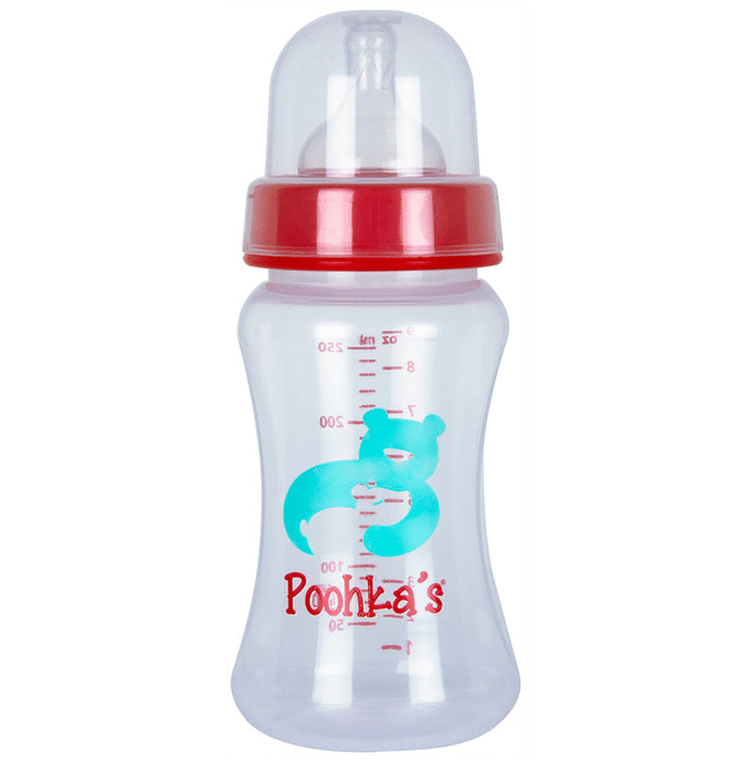Small Wonder Poohka's Wide Mouth Feeding Bottle Red - Nibasu