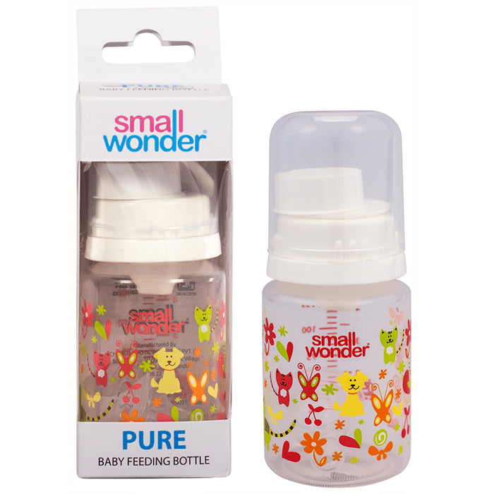 Small Wonder Pure Baby Feeding Bottle 125ml White - Nibasu
